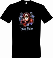 T-Shirt "Dieter" mit Motiv Orang Utan