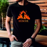 T-Shirt &quot;Dieter&quot; mit Motivdruck Feuer Rettung