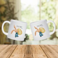 Kunststoff Tasse "Nele" mit Motivdruck Hase mit Oster Ei