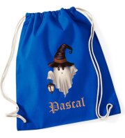Turnbeutel, Schuhbeutel, Sportbeutel für Kinder, bedruckt mit Nachtgespenst, personalisierbar mit Namen, große Farbauswahl, Kita, Geschenk