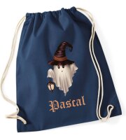 Turnbeutel, Schuhbeutel, Sportbeutel für Kinder, bedruckt mit Nachtgespenst, personalisierbar mit Namen, große Farbauswahl, Kita, Geschenk