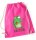 Turnbeutel, Schuhbeutel, Sportbeutel für Kinder, bedruckt Frosch und personalisierbar mit Namen, große Farbauswahl, Kita, Geschenk