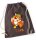 Turnbeutel, Schuhbeutel, Sportbeutel für Kinder, bedruckt Fuchs/ Blume und personalisierbar mit Namen, große Farbauswahl, Kita, Geschenk