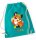 Turnbeutel, Schuhbeutel, Sportbeutel für Kinder, bedruckt Fuchs/ Blume und personalisierbar mit Namen, große Farbauswahl, Kita, Geschenk
