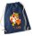 Turnbeutel, Schuhbeutel, Sportbeutel für Kinder, bedruckt Fuchs/ Blume und personalisierbar mit Namen, große Farbauswahl, Kita, Geschenk