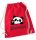 Turnbeutel, Schuhbeutel, Sportbeutel für Kinder, bedruckt Panda Bär und personalisierbar mit Namen, große Farbauswahl, Kita, Geschenk