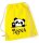 Turnbeutel, Schuhbeutel, Sportbeutel für Kinder, bedruckt Panda Bär und personalisierbar mit Namen, große Farbauswahl, Kita, Geschenk