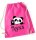 Turnbeutel, Schuhbeutel, Sportbeutel für Kinder, bedruckt Panda Bär und personalisierbar mit Namen, große Farbauswahl, Kita, Geschenk