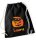 Turnbeutel, Schuhbeutel, Sportbeutel für Kinder, bedruckt mit Halloween Kürbis und Katze, personalisiert Namen, Farbauswahl, Kita, Geschenk