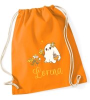 Turnbeutel, Schuhbeutel, Sportbeutel Kinder, bedruckt mit Gespenst, personalisierbar Namen, große Farbauswahl, Kita, Geschenk, Martinstag