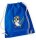 Turnbeutel, Schuhbeutel, Sportbeutel für Kinder, bedruckt Vogel mit Kappe und personalisierbar mit Namen, große Farbauswahl, Kita, Geschenk