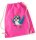 Turnbeutel, Schuhbeutel, Sportbeutel für Kinder, bedruckt Vogel mit Kappe und personalisierbar mit Namen, große Farbauswahl, Kita, Geschenk