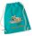 Turnbeutel, Schuhbeutel, Sportbeutel für Kinder, bedruckt Teddy/ Flugzeug und personalisierbar mit Namen, große Farbauswahl, Kita, Geschenk