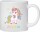Kunststoff Tasse "Nele" mit Motivdruck Einhorn