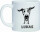 Kunststoff Tasse Crazy Dog Niedlicher Hund für Kinder mit Namen