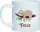 Kunststoff Tasse weiß Faultier schlafend für Kinder Mädchen Jungen mit Namen personalisiert