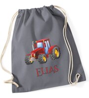 Turnbeutel, Schuhbeutel, Sportbeutel für Kinder, bedruckt Traktor und personalisierbar mit Namen, große Farbauswahl, Kita, Geschenk