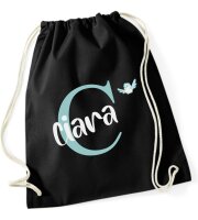 Turnbeutel, Schuhbeutel, Sportbeutel für Kinder, bedruckt und personalisierbar mit Namen, große Farbauswahl, Kita, Geschenk