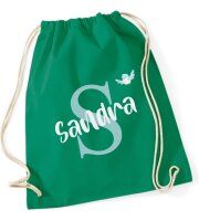 Turnbeutel, Schuhbeutel, Sportbeutel für Kinder, bedruckt und personalisierbar mit Namen, große Farbauswahl, Kita, Geschenk