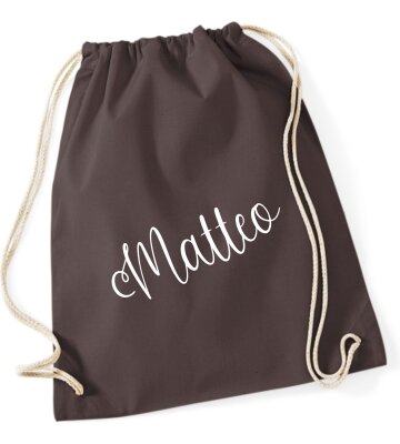 Turnbeutel, Schuhbeutel, Sportbeutel für Kinder, bedruckt und personalisierbar mit Namen, große Farbauswahl, Kita, Geschenk