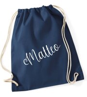 Turnbeutel, Schuhbeutel, Sportbeutel für Kinder, bedruckt und personalisierbar mit Namen, große Farbauswahl, Kita, Geschenk