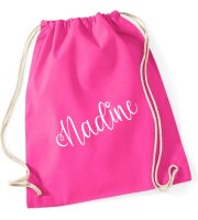 Turnbeutel, Schuhbeutel, Sportbeutel für Kinder, bedruckt und personalisierbar mit Namen, große Farbauswahl, Kita, Geschenk