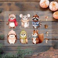 B&uuml;gelbilder Set Waldtiere im Winter