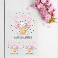 B&uuml;gelbilder Karnevalsmaus - Textil Aufb&uuml;gler