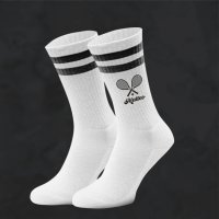 Personalisierte Socken - mit deinem Namen, Geschenk für Tennis Spieler  - Weiße Sport Socken - Vereinssocken - Bio-Baumwolle - Unisex