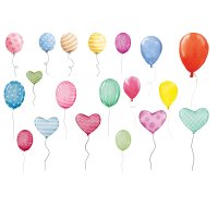 Bügelbilder Luftballons für Karneval Partys und andere Anlässe - Textil Aufbügler - Fröhlicher Druck für Textilien ist ein Must-have