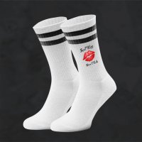 Just Kiss Don`t talk Socken - Lippen Design - Tennis Socken - Bio-Baumwolle - Socken individuell bedruckt - Strümpfe für Geburtstag