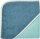 Personalisierbares Kapuzenhandtuch "Eva" für Babys in blaugrün mit individuellen Motiv und Namens-Stick