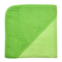 Kapuzenhandtuch für Babys/Jungen, hellgrün, Größe ca. 80 x 80 cm, Motiv Elefant, Frottee in Baumwolle, bestickt personalisierbar mit Namen