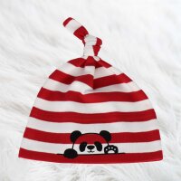 Mütze "Anna" in rot weiß für Babys mit gedruckten Wunschmotiv