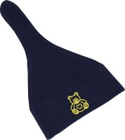 Mütze "Hannes" in dunkelblau für Babys mit gedruckten Wunschmotiv