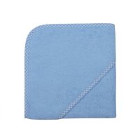 Kapuzenhandtuch für Babys/Jungen, hellblau, Größe 80 x 80 cm,Motiv Steuerrad, Frottee in Baumwolle, bestickt personalisierbar mit Namen