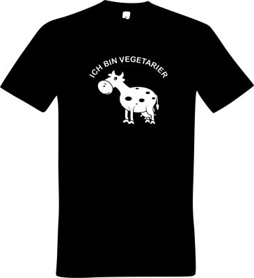 T-Shirt "Otto" mit Motivdruck Vegetarier Kuh