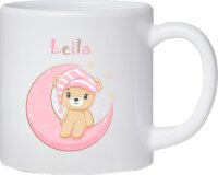 Kunststoff Tasse "Nele" mit Motivdruck Teddy Girl personalisiert