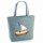 Graue Tasche mit Motiv Segelboot