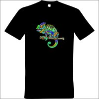 T-Shirt "Dieter" mit Motiv Chameleon