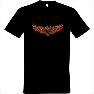 T-Shirt "Dieter" mit Motiv Totenkopf mit Flügeln