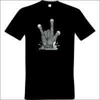 T-Shirt "Dieter" mit Motiv Skull Hand