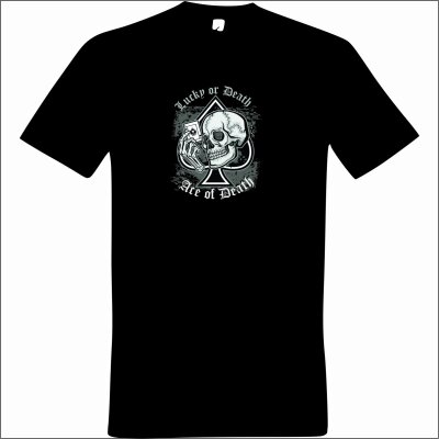 T-Shirt "Dieter" mit Motiv Skull Lucky Card