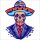 Mexiko Totenkopf mit Sombrero
