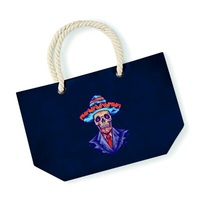 Mexi Totenschädel mit Sombrero